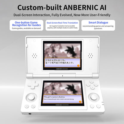 Anbernic RG DS Handheld Game Console 4" IPS Dual Screen Android 4000mAh Flip Video Games Player Supports RixelHK Wifi Streaming