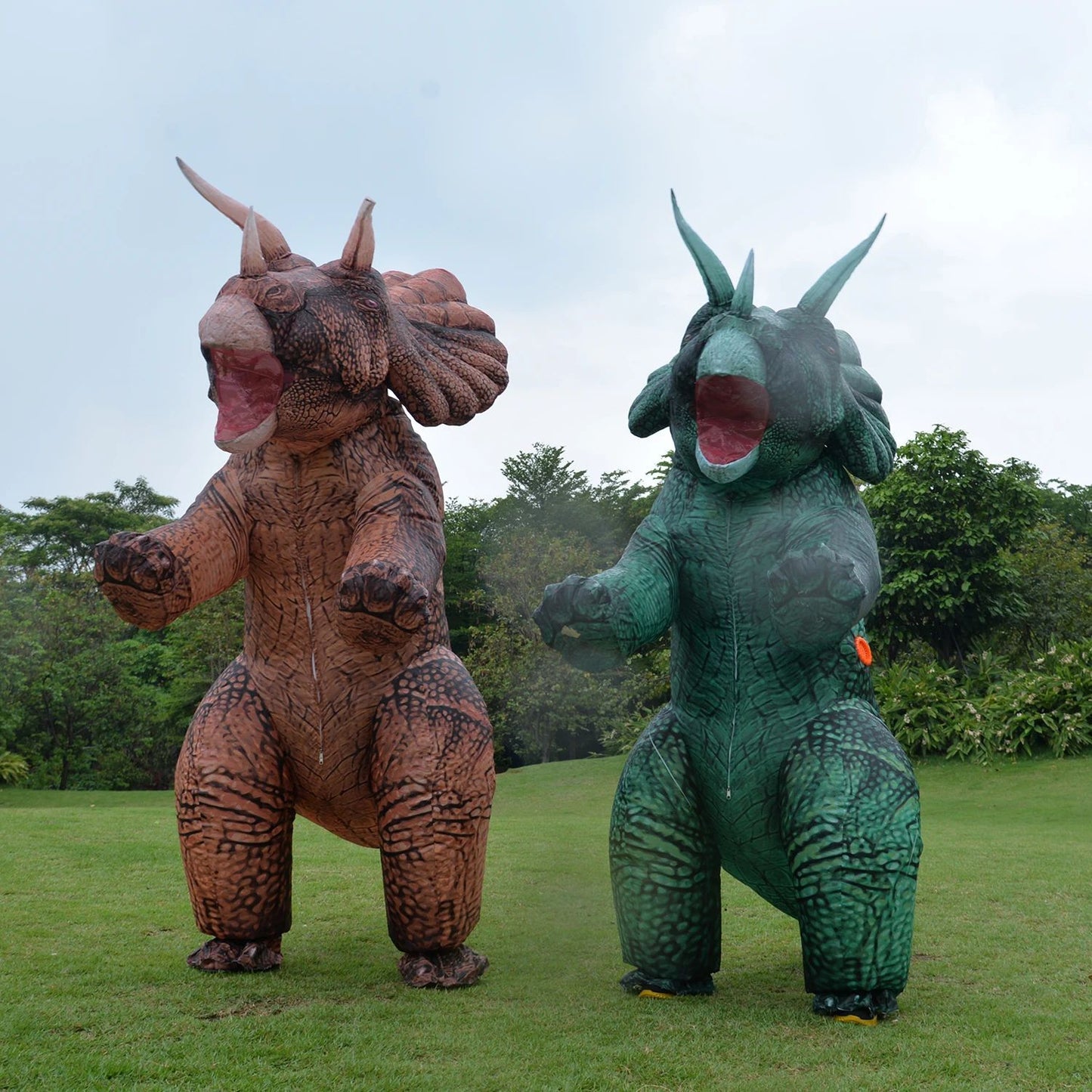 Inflatable Dinosaur Costume Blow Up Triceratops Costumes for Adults Fancy Dinosaur Party Halloween Cosplay Costume