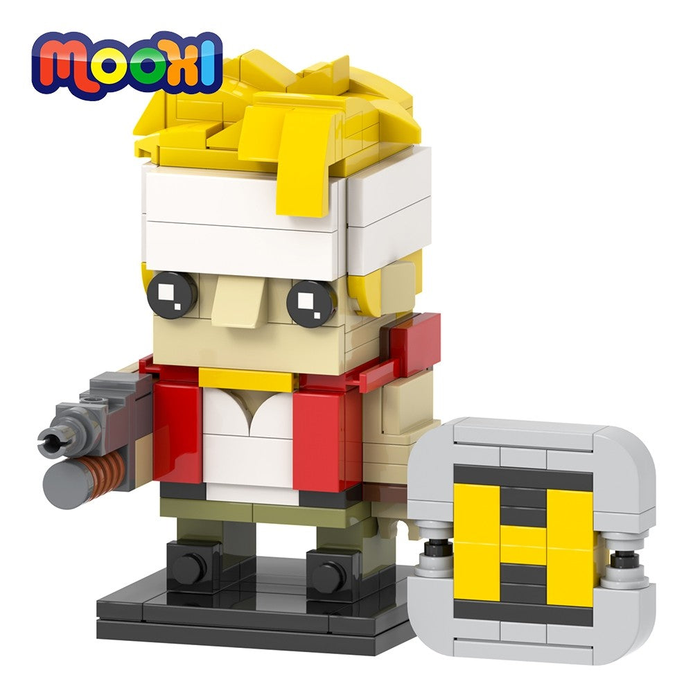 MOOXI Clássico Jogo Metal Slug Figura Brickheadzed Kit Modelo de Montagem DIY Blocos de Construção para Adultos Brinquedo Infantil MOC Presentes de Tijolo