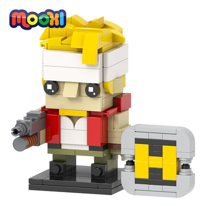 MOOXI Clássico Jogo Metal Slug Figura Brickheadzed Kit Modelo de Montagem DIY Blocos de Construção para Adultos Brinquedo Infantil MOC Presentes de Tijolo