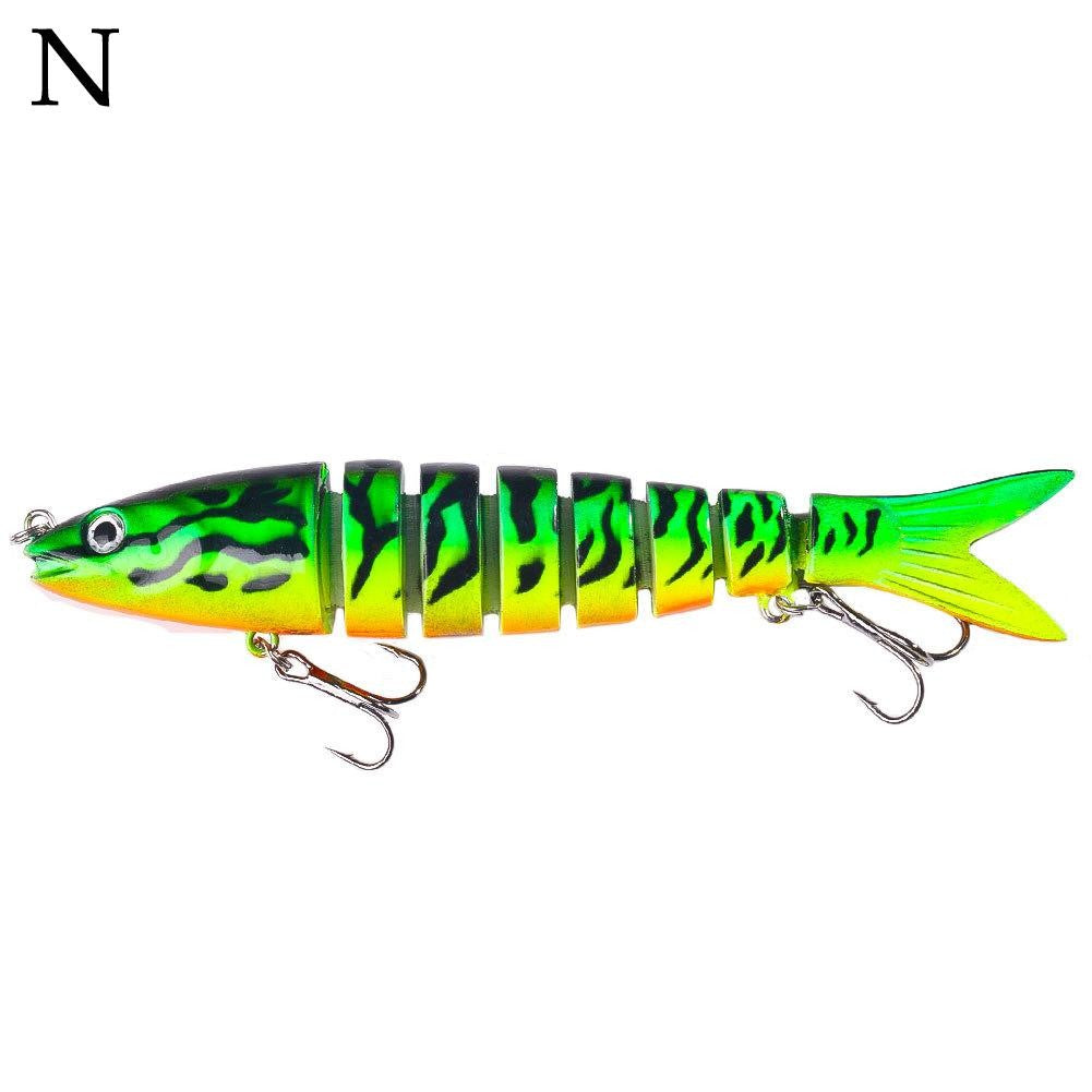 Iscas Artificiais Articuladas Wobblers para Pesca de Lúcio 13,4cm, Seções Múltiplas, Isca Rígida Artificial para Trolling, Ferramentas de Pesca de Carpa e Lúcio