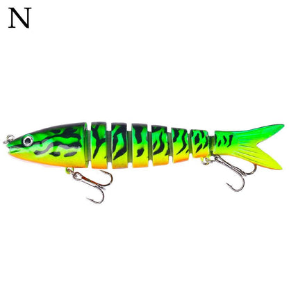 Iscas Artificiais Articuladas Wobblers para Pesca de Lúcio 13,4cm, Seções Múltiplas, Isca Rígida Artificial para Trolling, Ferramentas de Pesca de Carpa e Lúcio
