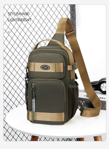 Men Riding Backpack Large Capacity Chest Bag Lightweight Crossbody Sling Bag Casual Outdoor Shoulder Pack for Men Crossbody Bags