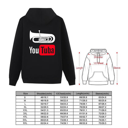 YouTuba Funny Shirt For Tuba Players Hoodie autumn japanese style men's winter sweater aesthetic clothing man hoodie