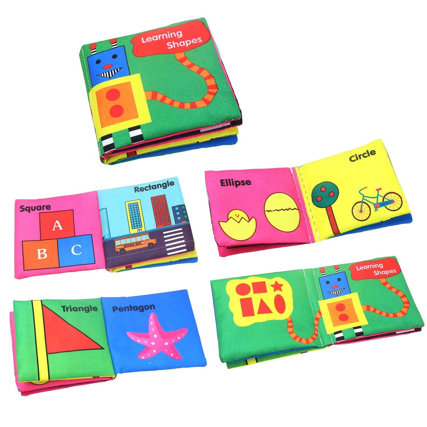 Livro de Pano Macio para Bebês 0-36M Brinquedo de Aprendizagem Precoce Interativo para Pais e Filhos Brinquedo Educativo Montessori de Marionete Presente para Meninos e Meninas