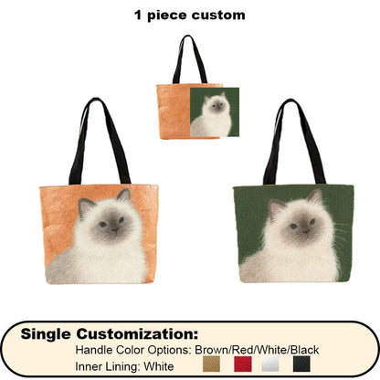 1 Piece Custom Tote Bag for Your Design Waterproof Dupont Paper Beach Bag Large Capacity Eco Shopping Shoulder Bag Woman