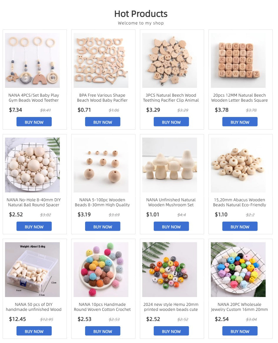 NANA Christmas Snowman Wood Craft Beads Christmas Theme Painted Diy Festive Party Decoration Fashion Custom Craft Accessories