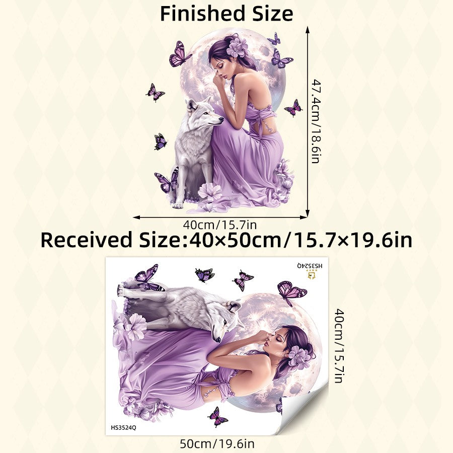 Girl Moon Butterflies Wall Stickers Kid Girls Room Bedroom Decoration Baby Nursery Home Decor Accessories Living Room Wall Decal