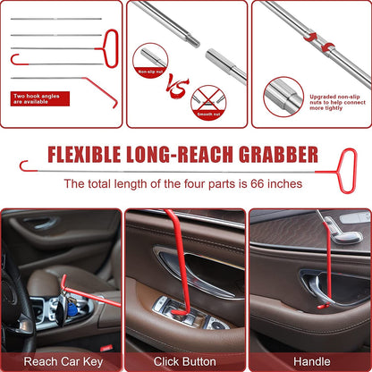 Kit de Ferramentas Automotivas de Abertura de Emergência para Janela de Carro, Chave Perdida, Trancado, Saco de Cunha de Ar, Bomba, Kit de Abertura para Carro e Caminhão