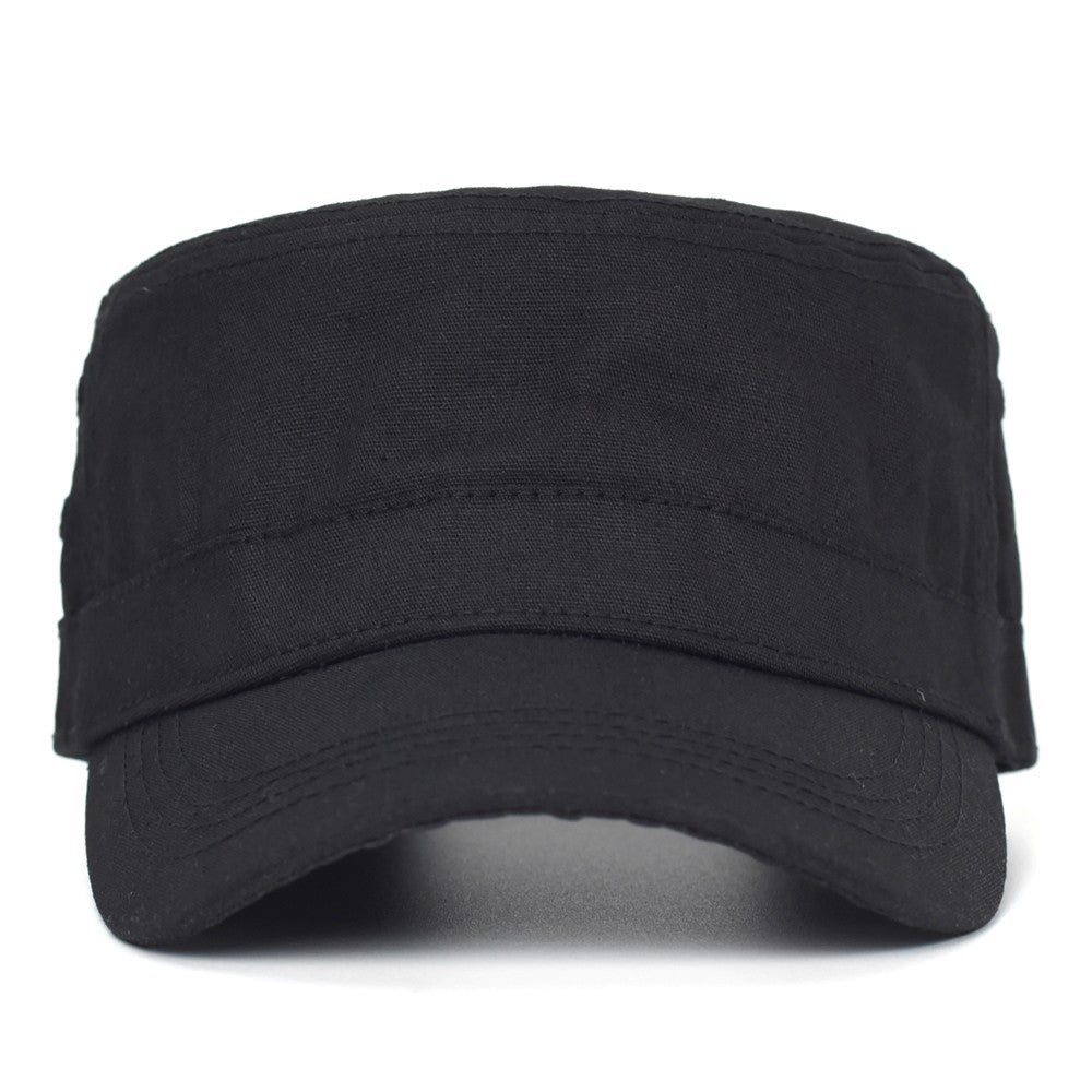 Bonés Militares de Lona Encerada Algodão Masculinos Impermeáveis Chapéu Cadete do Exército Design Único Vintage Topo Reto
