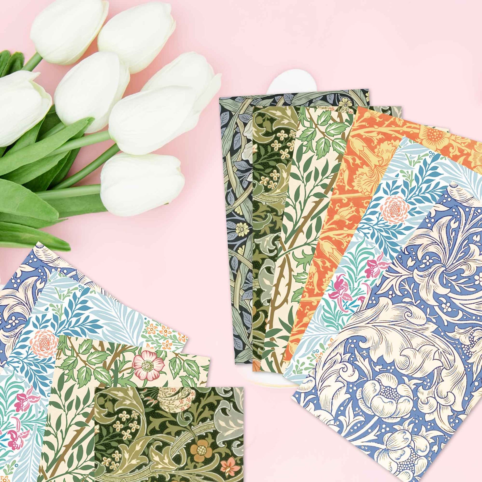 20pcs/Set Vintage Pattern Vine Long Paper Napkins, Disposable Dinner Paper for Party Wedding, Tissues Bathroom Hand Towels