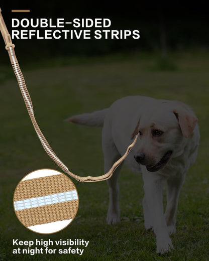 Coleiras para Cães Refletivas com Amortecedor e Cinto de Segurança para Carro para Cães Grandes Coleira de Cachorro Tática Resistente sem Puxar com Elástico