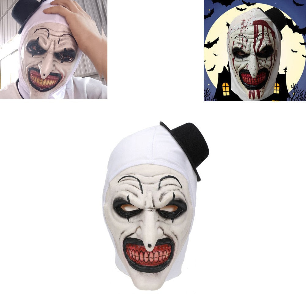 Cosplay Ghost Broken Soul Bloody Clown Scary Terrifier 3 Halloween Mask Funny Tooth Nose Full Face Head Cover Party Costume Prop