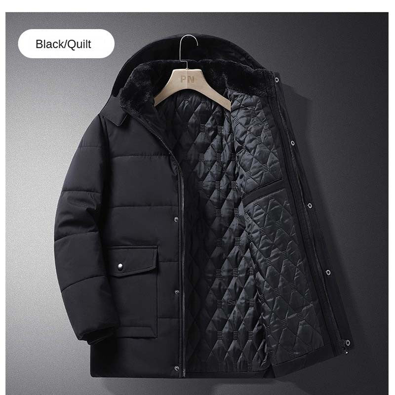 Conjunto Masculino de Pesca Corta-Vento e Quente para Uso Externo, Conjunto de Lã para Montanhismo, Jaqueta de Lã Grossa de Pelúcia para Inverno, Jaqueta Masculina com Capuz