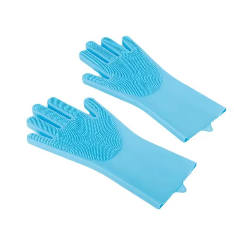 Pet Grooming Bathing Gloves Dog Cat Bathing Shampoo Scrubber Magic Massaging Cleaning Cleanner Sponge Silicon Hair Removal Glove