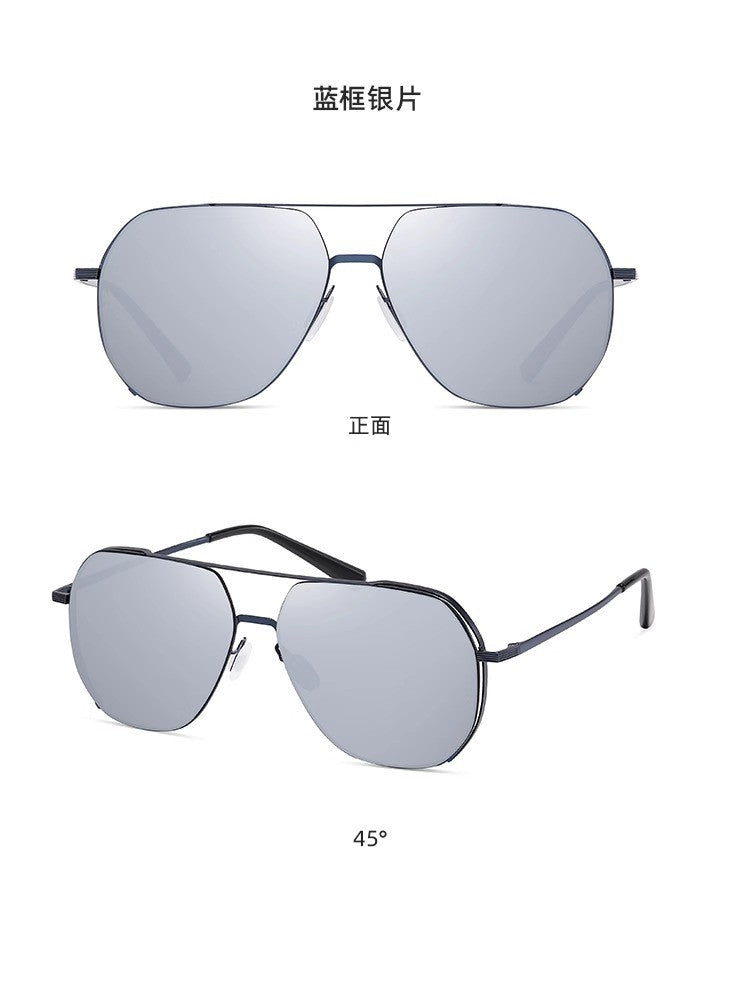 Aviator Sunglasses for Men, Anti-Uv Polarized Sunglasses for Driving, Men's Driving Glasses