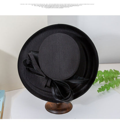 Fashion Luxury Feather Tea Party Church Photography Hat Elegant Flower Female Wide Brim Banquet Fascinator Wedding Formal Hats