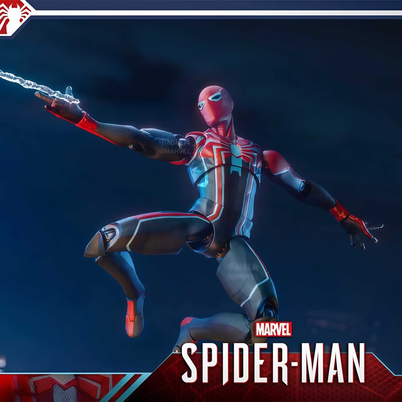 Genuine Marvel Legends Homem-Aranha Ps4 Peter Parker Dourado Preto Vermelho Action Figure Modelo Brinquedos Decoração de Mesa Presentes de Aniversário para Crianças
