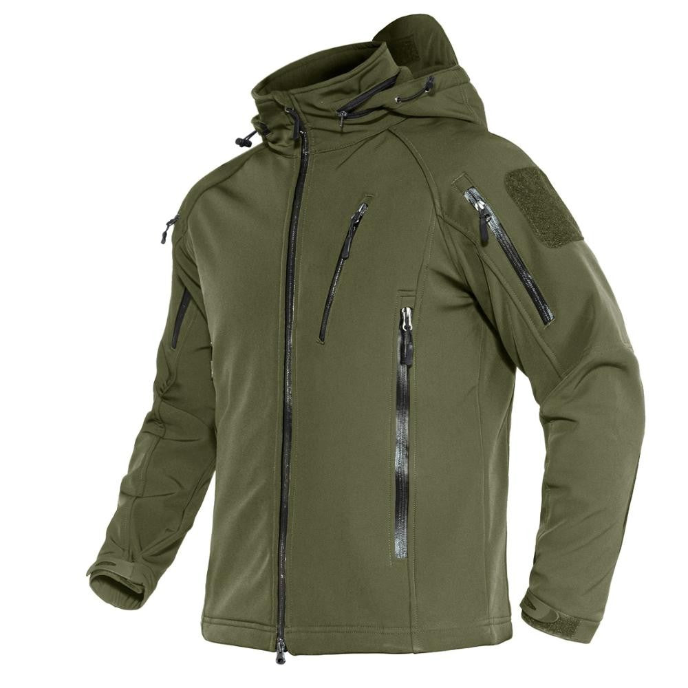 TACVASEN Fleece Lined Waterproof Jackets Mens Jacket Coats Outdoor Safari Windbreaker Winter Warm Work Jacket Outwear Windproof