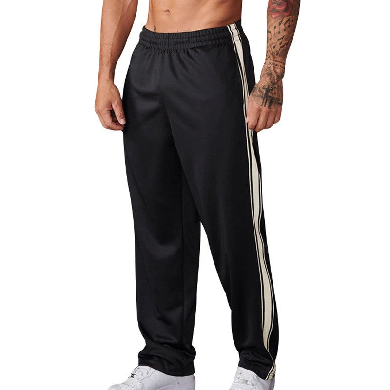 2024 Outono Europa E Estados Unidos Nova Moda Calça Reta Masculina Americana Solta Esporte Estampada Calça de Rua Combinando