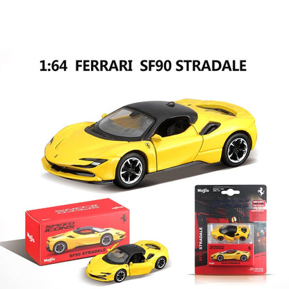 Bburago 1:64 SP1 Ferrari 812 SF90 Competizione Amarelo Liga Miniatura Ferrari Daytona SP3 Esportivo Modelo Fundido Brinquedos Personalizados