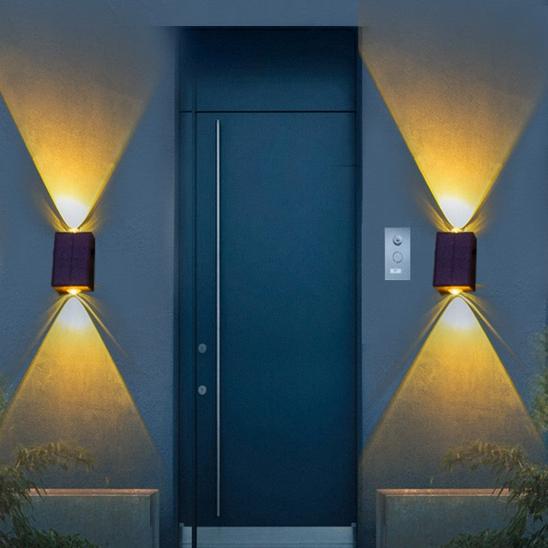 NEW Upgrade LED Outdoor Wall Solar Lights Waterproof Garden Wall Decoration Lighting For Villa Patio Stair Corridor