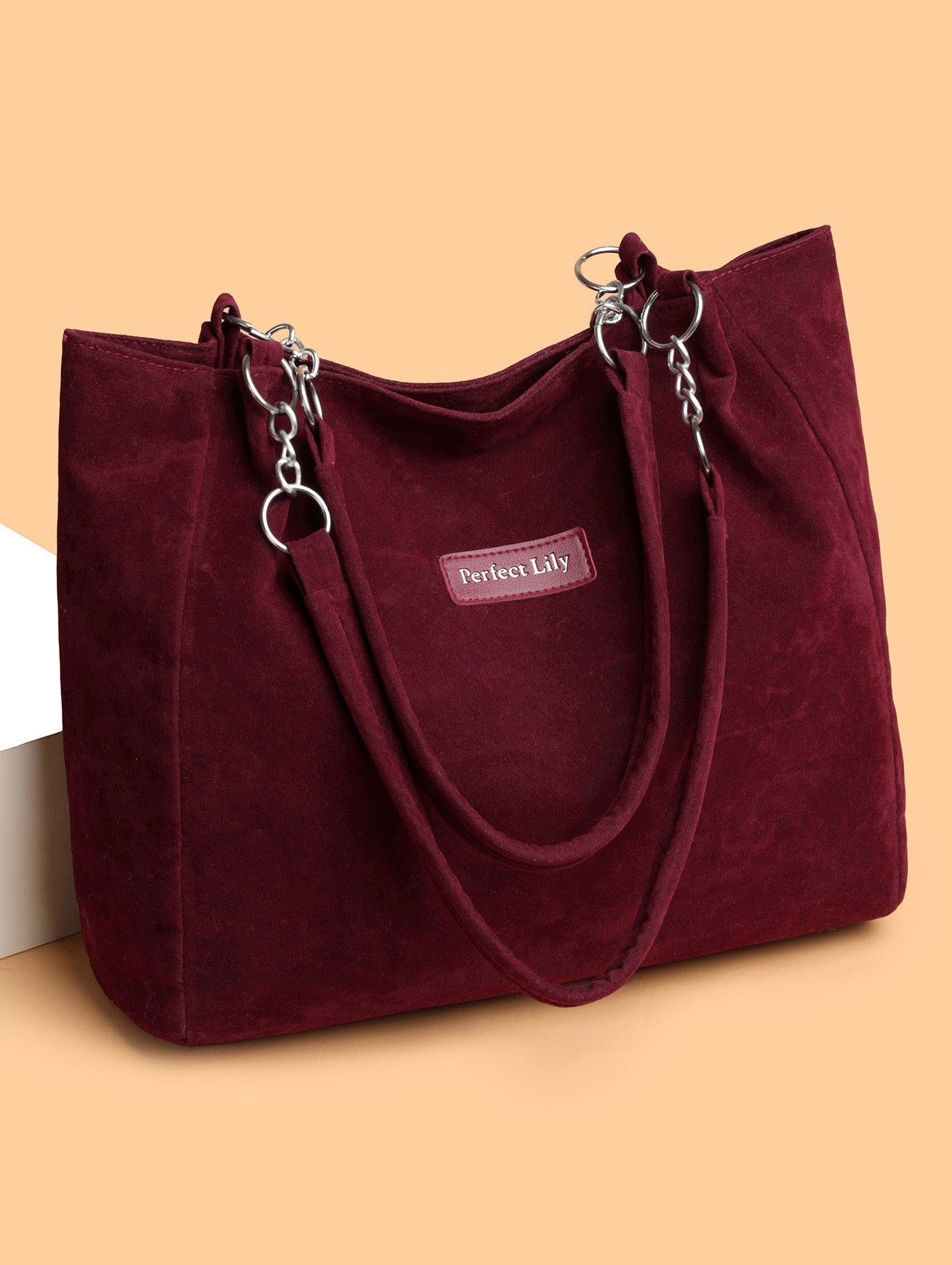 European American Autumn Winter Large Capacity Suede Women's Bag, Vintage Handbags Women Shoulder Bag, Retro Faux Suede Tote Bag