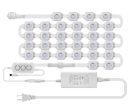 5054 16703IC(WS2812B WS2811) Outdoor Eaves LED Light String Kit 2.4G BEL+WIFI Controller Waterproof Light