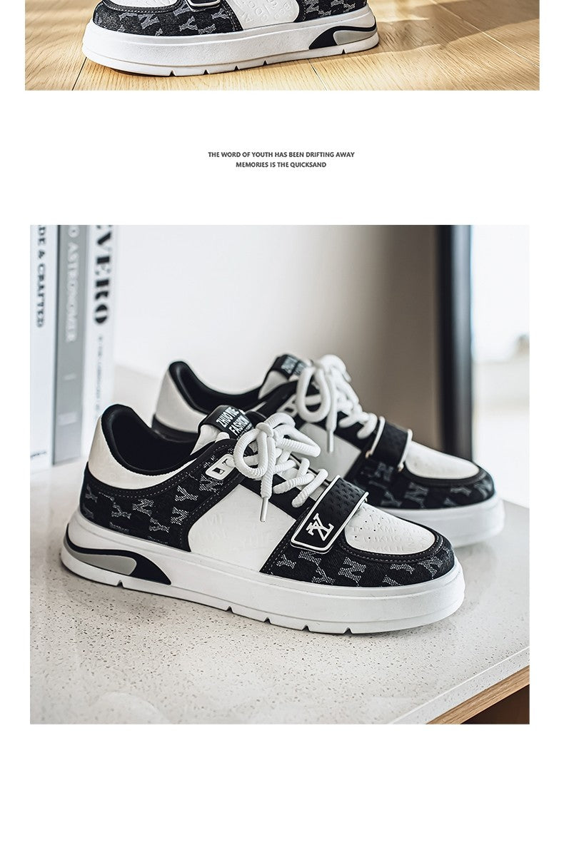 Tênis Masculino Azul da Moda 2025 Calçados Streetwear Hip Hop Tênis Casual Primavera Skate Tênis de Grife de Luxo Masculino