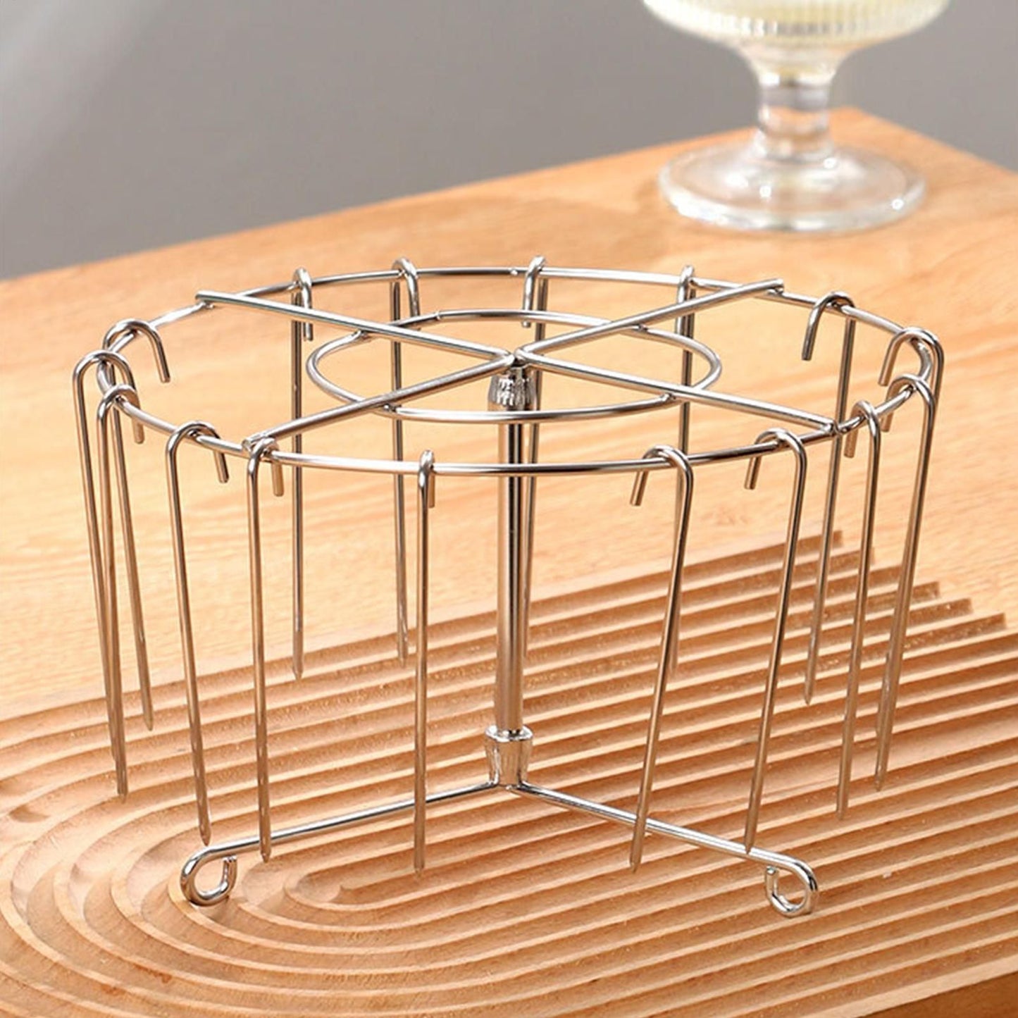 Stainless Steel Grill With 24 Skewers Air Fryer Stand Can Air Fryer Skewer Rack Stainless Steel Wire Rack Kitchen Gadgets Grill