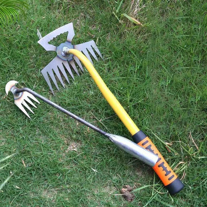 Manganese Steel Weeding Rake Double-end Rake Shovel Multi-purpose Digging Vegetables Loosen Soil Gardening Planting Hand Tools