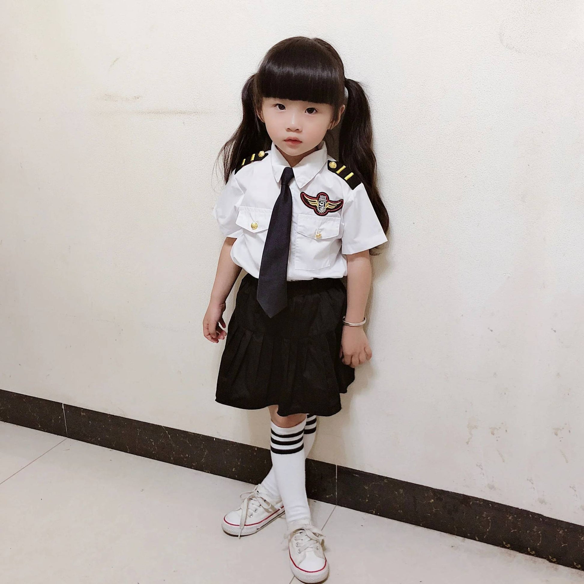 2025osplay Costumes pour enfants, uniforme de pilote d'avion, vêtements de classe de profession