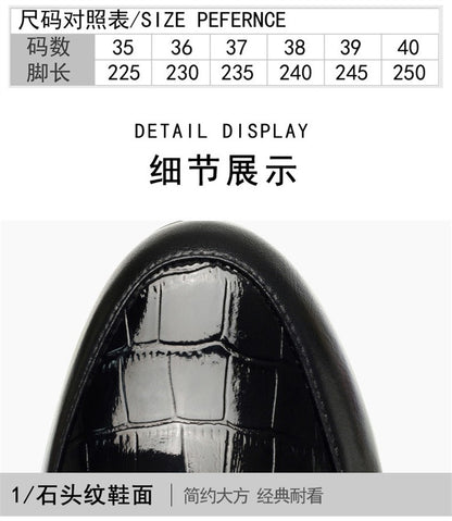 Deep Mouth Soft Leather Shoes Women Oxfords Platform Pumps High Heels Shoes Black Lace up Office Work Pumps Shoes Comfortable