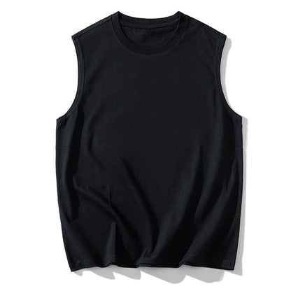 Men's Plus Size Vest Shirt 110-200KG Gym Workout Tummy Control Compression Tank Top Black Print Sleeveless Tee Fat Male Clothing