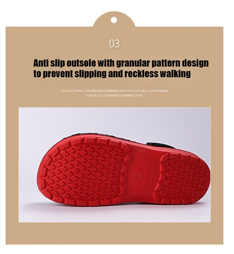 Men Chef Clogs Men Kitchen Shoes EVA Injection Shoes Anti-slip Outsole Comfortable Garden Clogs Waterproof Sandal Big Size 40-46