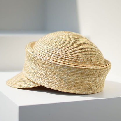 Chapéu Feminino de Sol de Verão Chapéu de Palha Irregular Viseira Chapéu Newsboy Atividades ao Ar Livre Rua Praia Viagem Chapéus Derby Base