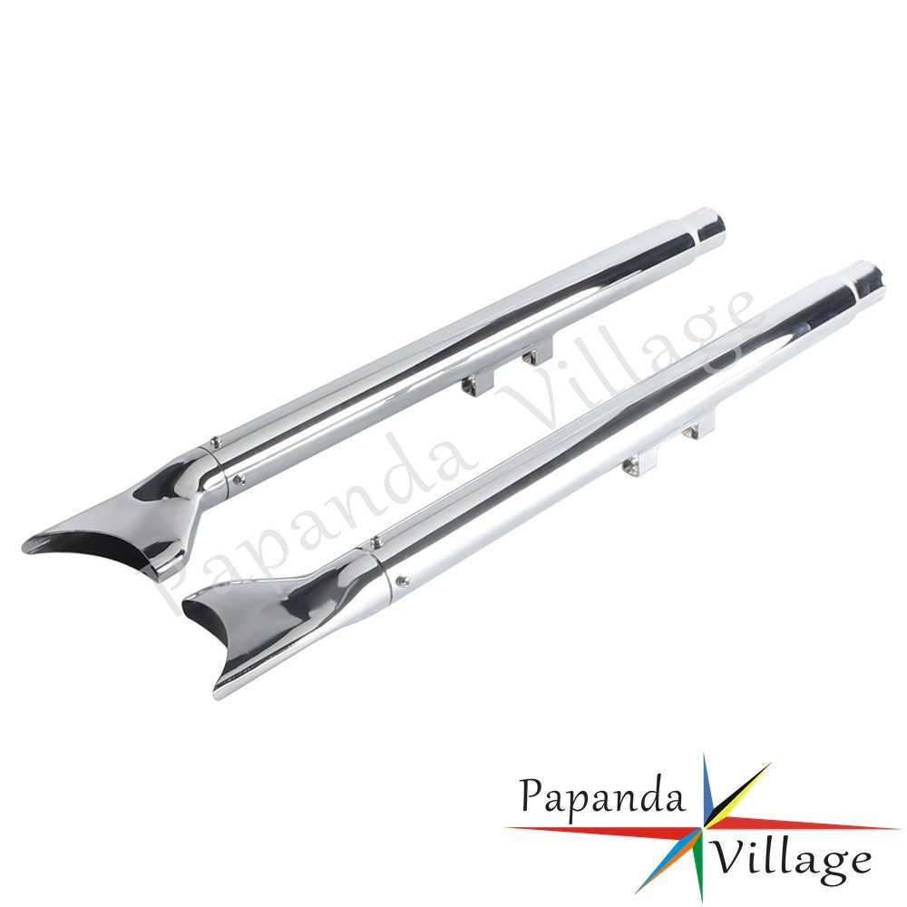 Old School Chrome 33/36/39/42 inch Fishtail Exhaust Mufflers For Harley Softail FLS FLSS FXSTDI  FXCW  FLSTFBS 2007 - 2017