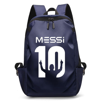 Mochila Escolar MESSI de Futebol para Meninos e Meninas, Mochila Unissex para Estudantes Universitários, Mochila para Notebook Feminina Masculina, Mochila para Adolescentes com Porta USB