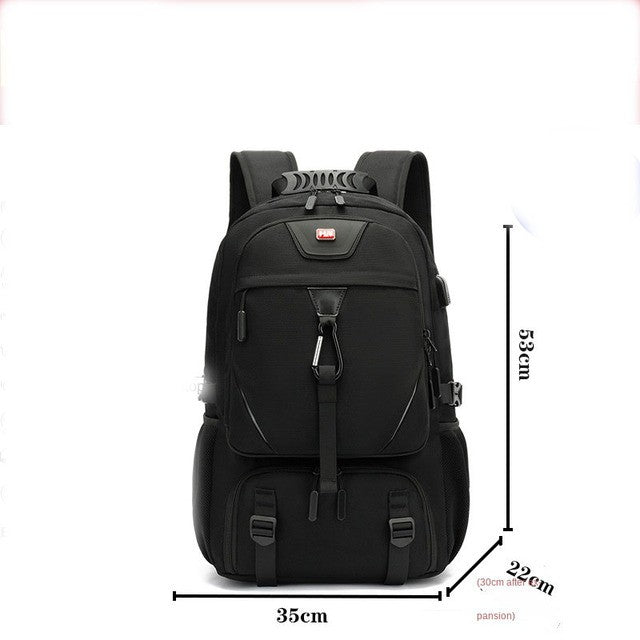 Mochila Masculina Unisex 50/60/80L Externa USB de Grande Capacidade para Viagem Mochila Esportiva para Trekking, Caminhada, Acampamento