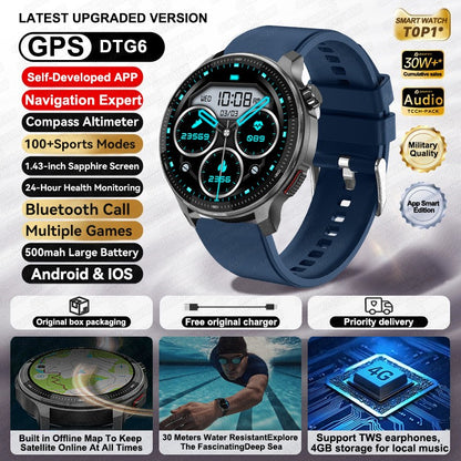 2026 Novo Militar T-Rex 3 Ultra Offline Mapa GPS Smart Watch 4GB Memória 10ATM À Prova D'Água Monitor Cardíaco Esportivo Smartwatch Masculino