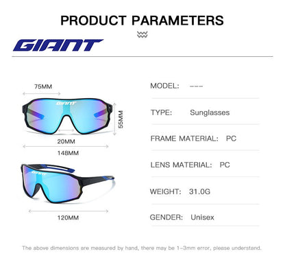 Óculos de Ciclismo Top Seller GIANT UV400 Anti-embaciamento Lentes REVO Nitidez HD Certificação CE/ANSI Design Cateye Bicicleta de Montanha/Estrada para homem e mulher