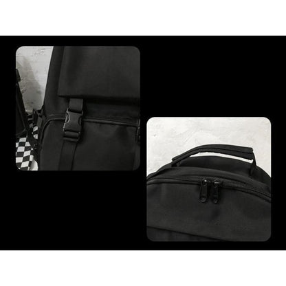 Mochilas Simples Grande Capacidade Bolsa de Viagem Sólida Harajuku Mochila Escolar Estudantil Bolsa Masculina Feminina Unissex High Street