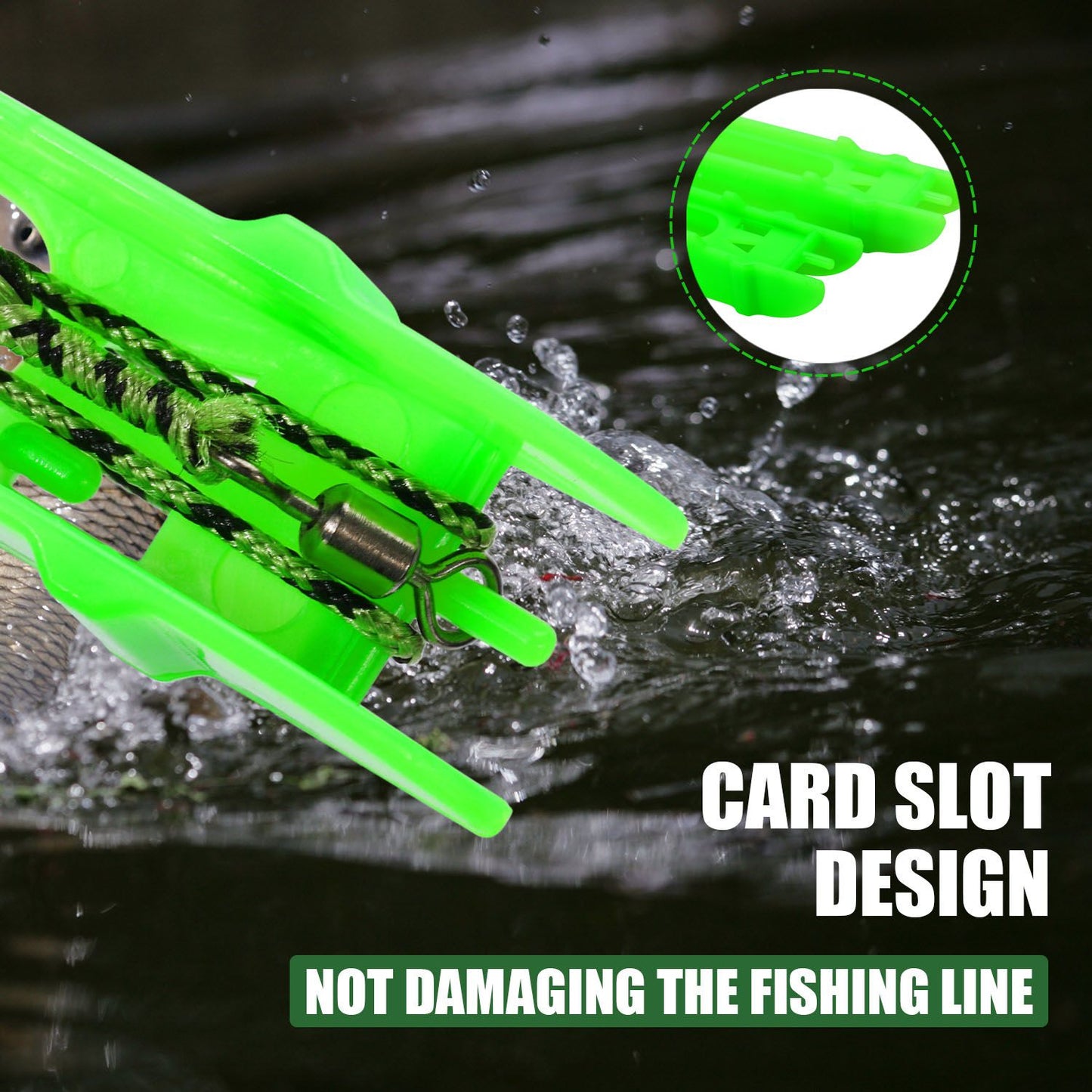 Sougayilang 10 peças de pranchas de enrolamento de linha de pesca de plástico 13/20cm Suporte de equipamento enroladores de linha de pesca suspensa Acessórios de pesca