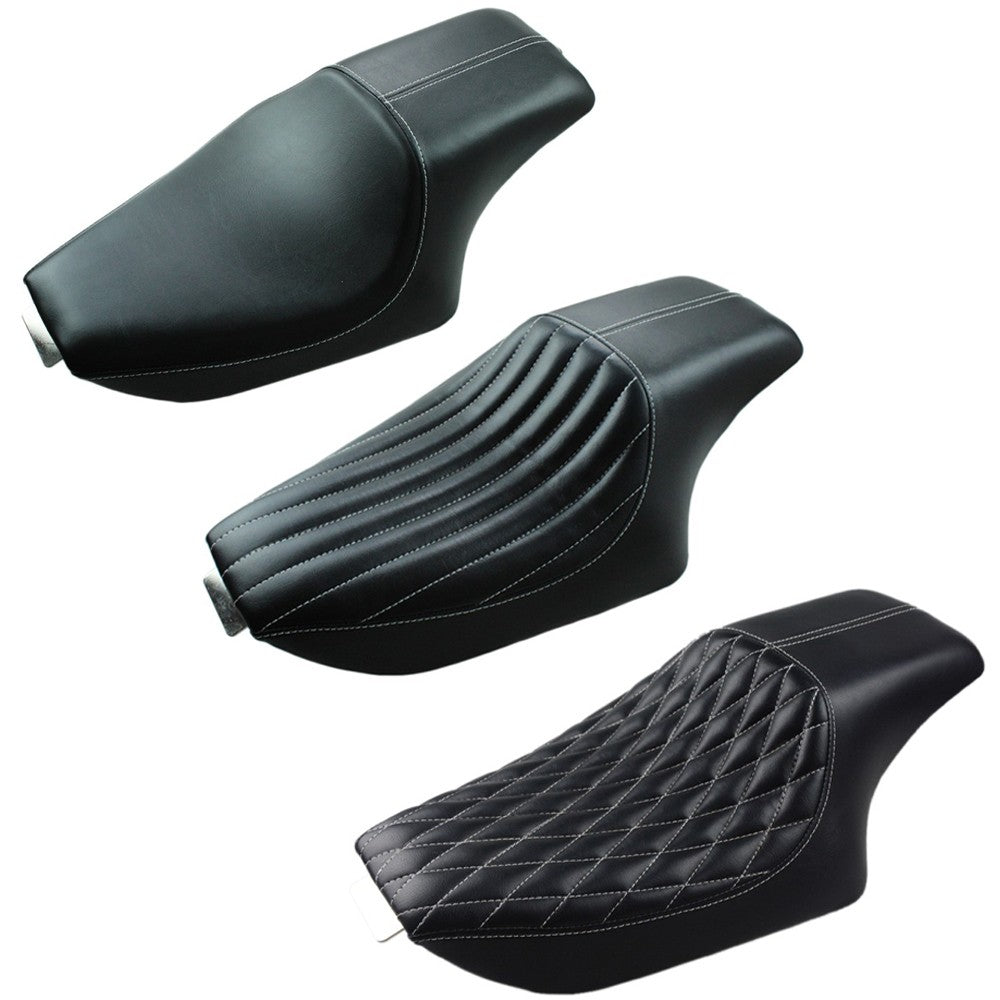 Assento Duplo de Couro Preto para Piloto e Passageiro Traseiro de Motocicleta Harley Sportster XL Iron 883 1200 48 Forty-eight 2004-2016