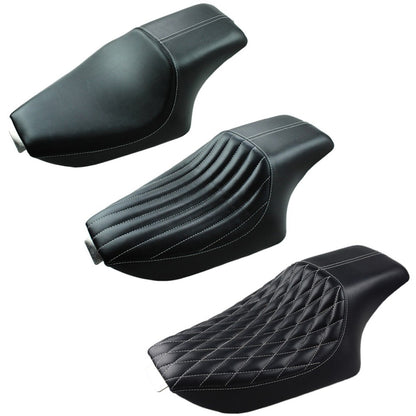 Assento Duplo de Couro Preto para Piloto e Passageiro Traseiro de Motocicleta Harley Sportster XL Iron 883 1200 48 Forty-eight 2004-2016