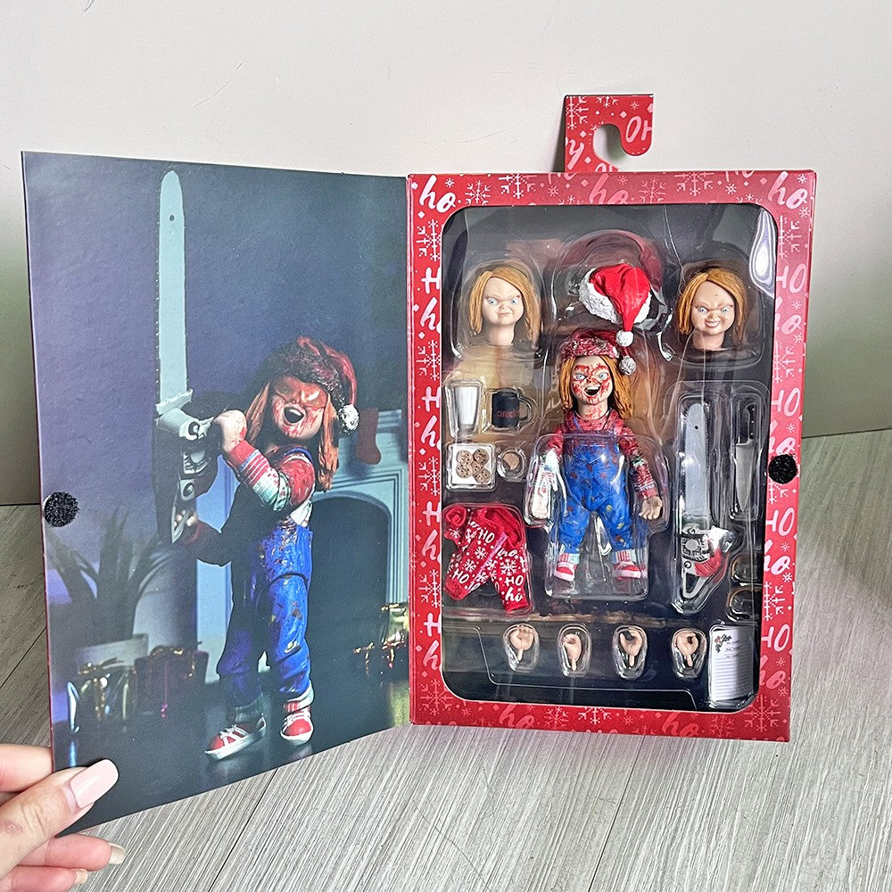 NECA Chucky Figure Anime Christmas outfit Child's play figures Model Joint Movable Toys Christmas Birthday Gift Toys