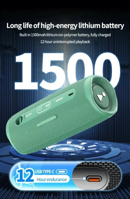 Caixa De Som Bluetooth Portátil Flip6 Multifuncional TWS Áudio Subwoofer Sem Fio para Casa com Dois Alto-falantes