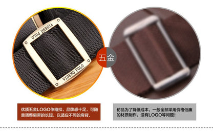 New Men's Bag, Business Shoulder Bag, Wear-resistant Waterproof PU Leather 10 Inch Capacity Men's Briefcase POLO Casual Bag