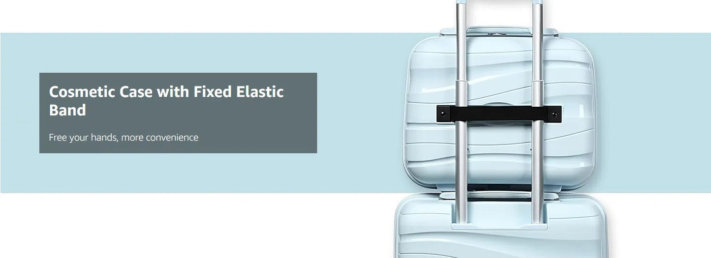 Melalenia 3-Piece 20 inch Carry-on Luggage Set, Expandable Lightweight Durable Travel Suitcase with TSA Lock, Spinner Wheels