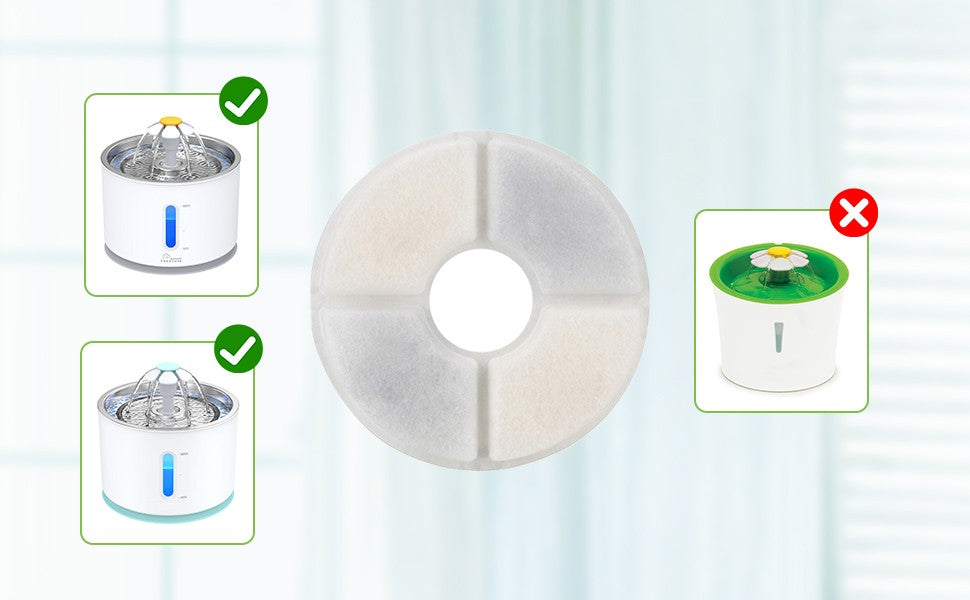 Filtro de Carvão Ativado de Reposição 4/8/12pçs para Bebedouro de Gatos Filtros de Reposição para Cães Fonte Redonda em Formato de Flor